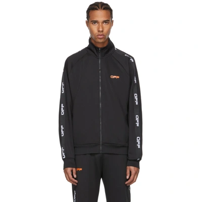 Off-white Black & Orange Active Logo Zip-up Track Jacket