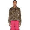 Amiri Black & Brown Leopard Bones Bomber Jacket