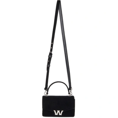 Alexander Wang Black Velvet Mini Legacy Bag In 001 Black