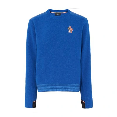 Moncler Blue Recycled Fleece Sweatshirt