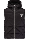 PRADA PRADA MEN'S BLACK POLYAMIDE VEST,SGB804S2021WQ8F0002 L