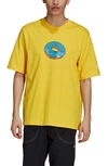 Adidas Originals Adidas Men's Originals X The Simpsons Donut T-shirt In Super Yellow