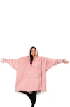 The Comfy Faux Shearling Lined Wearable Blanket In Blush