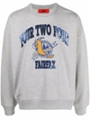 424 Embroidered Varsity-style Sweatshirt In Grey