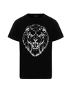 BILLIONAIRE COUTURE BILLIONAIRE COUTURE MEN'S BLACK COTTON T-SHIRT,MTK4526BTE014N02 2XL