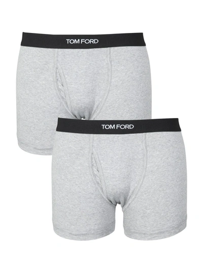 Tom Ford Pack Of Two Boxers In Grey