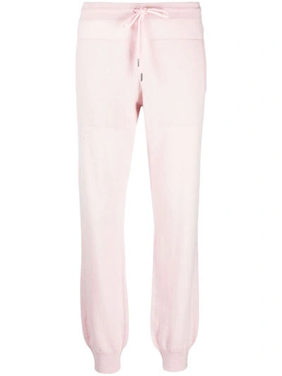 Barrie Drawstring Cashmere Trackpants In Pink