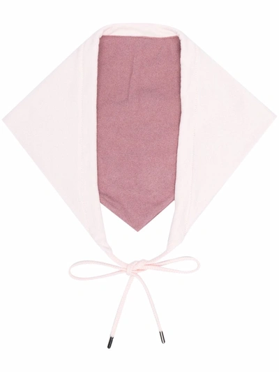 Barrie Two-tone Tie-fastening Foulard In Pink