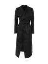 Mackage Draped Belted Wool Coat In Nero