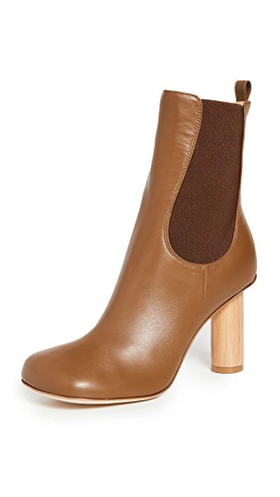 A.w.a.k.e. Ariana Leather Ankle Boots In Brown