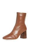 LOEFFLER RANDALL ELISE SLIM ANKLE BOOTIES WITH BLOCK HEEL ACORN,LOEFF41853