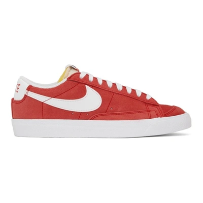 Nike Red & White Blazer Low '77 Sneakers In 600 University Red/w