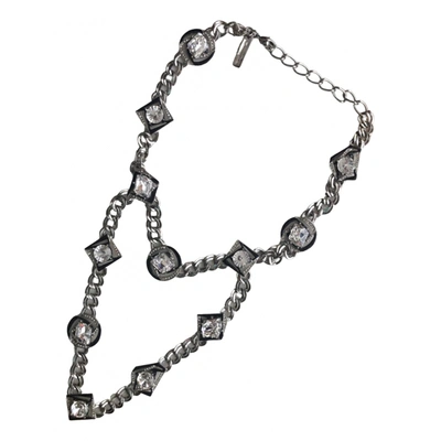 Pre-owned Oscar De La Renta Necklace In Silver