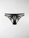 Agent Provocateur Rozlyn High-leg Mesh And Lace Briefs In Black
