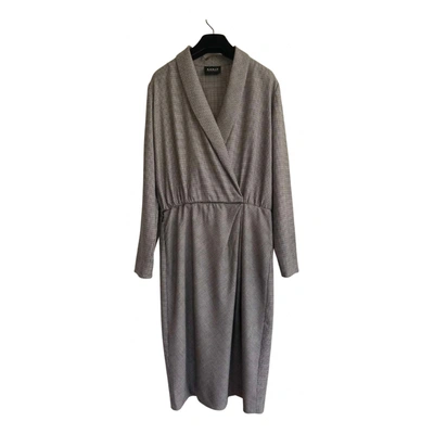 Pre-owned Akris Wool Mid-length Dress In Grey