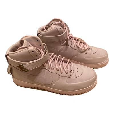 Pre-owned Nike Air Force 1 High Trainers In Pink
