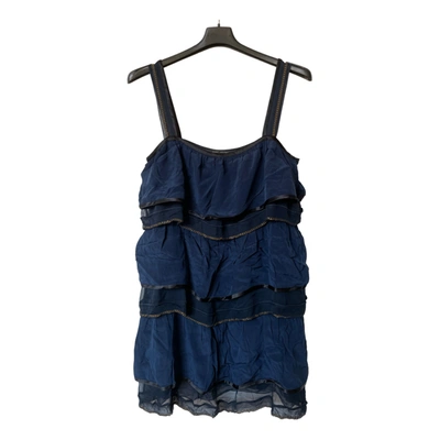Pre-owned Marc Jacobs Silk Mid-length Dress In Blue