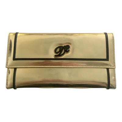 Pre-owned Dsquared2 Patent Leather Purse In Gold