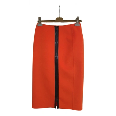 Pre-owned Michael Kors Mid-length Skirt In Orange