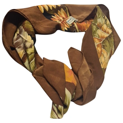 Pre-owned Ferragamo Silk Handkerchief In Multicolour