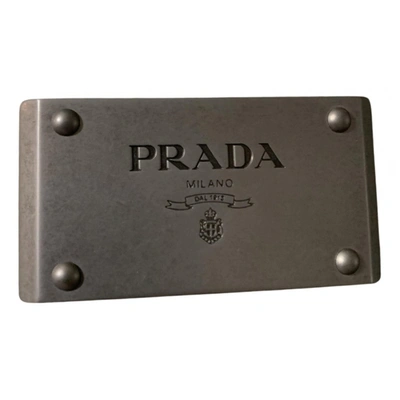 Pre-owned Prada Belt In Silver