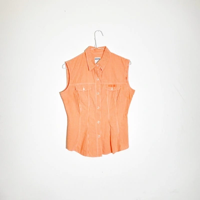Pre-owned Moschino Blouse In Orange