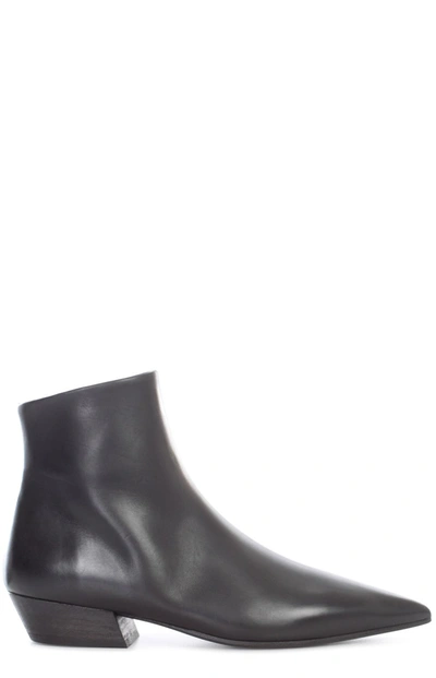 Marsèll Pointed Toe Ankle Boots In Black