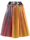 Chopova Lowena Rainbow Pleated Skirt In Orange