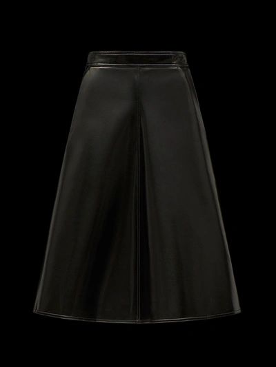 Moncler Genius 2 Moncler 1952 Faux Leather Midi Skirt In Black