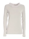 LE TRICOT PERUGIA LONG SLEEVE T-SHIRT IN LIGHT GREY