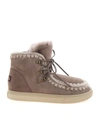 MOU LACE-UP ANKLE BOOTS IN DOVE GREY
