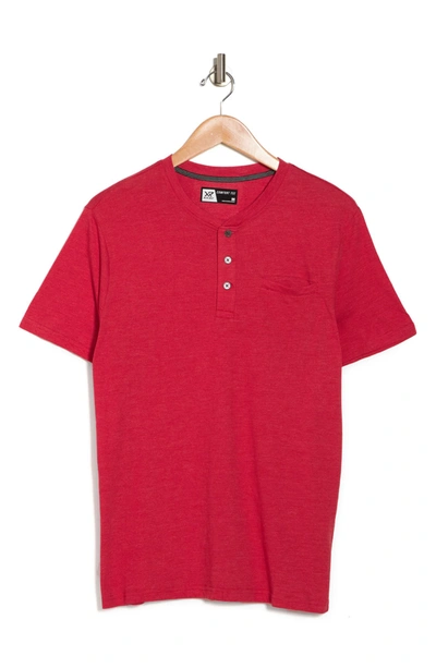 X-ray Pocket Henley Shirt In Red