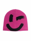 MOLO SMILEY-PRINT KNITTED BEANIE