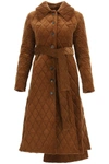 A.W.A.K.E. A.W.A.K.E. MODE QUILTED BELTED CORDUROY COAT