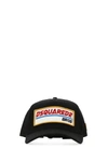 DSQUARED2 BLACK COTTON BASEBALL CAP  BLACK DSQUARED UOMO TU