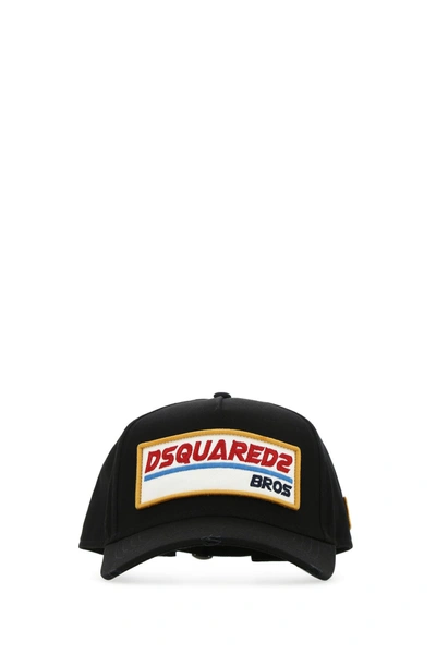 Dsquared2 Black Cotton Baseball Cap  Black Dsquared Uomo Tu