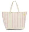 THE ANIMALS OBSERVATORY STRIPED COTTON CANVAS TOTE,P00582325