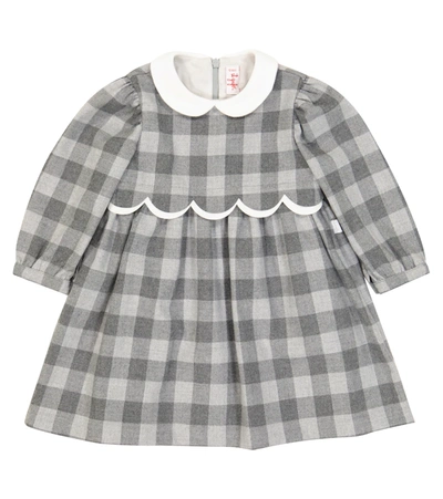 Il Gufo Babies' Gingham Party Dress In Grey