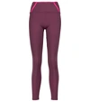 Lanston Sport Leap Mid-rise Leggings In Red