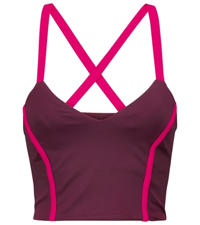 Lanston Sport Leap Sports Bra In Red