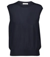 The Row Balham Cashmere Sweater Vest In Blue