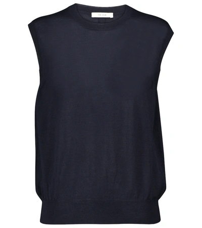 The Row Balham Cashmere Jumper Waistcoat In Blue