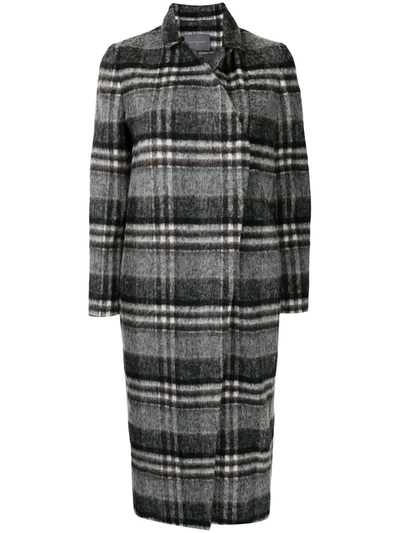 Lorena Antoniazzi Wrap-style Check Single-breasted Coat In 1027