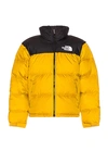 The North Face 1996 Retro Nuptse Quilted Dwr-coated Ripstop Down Hooded Jacket In Arrowwood Yellow