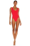 Bond Eye Mara Poly Blend One Piece Swimsuit In Red