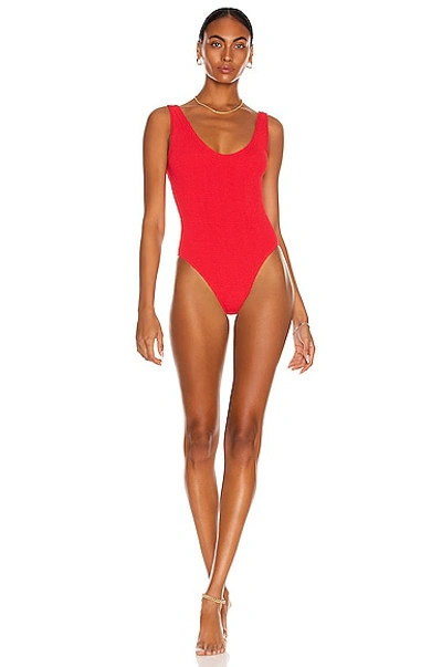 Bond Eye Mara Poly Blend One Piece Swimsuit In Baywatch Red