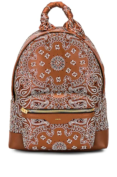 Amiri Bandana Classic Backpack In Brown