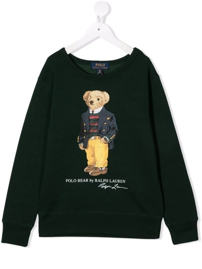 Ralph Lauren Polo Bear Fleece Sweatshirt In Grün