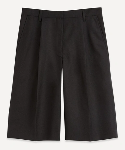 Dries Van Noten Porter Tailored Wool Shorts In Black