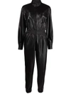 ALICE AND OLIVIA LEVI FAUX LEATHER JUMPSUIT